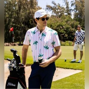 NEW! Kenny Flowers The Palm Beach Business Lunch Golf Shirt XL, 2XL, 3XL